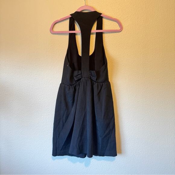 Club Monaco Black Babydoll Mini Dress Womens 6 Whimsigoth Coquette Sleeveless - Picture 12 of 12